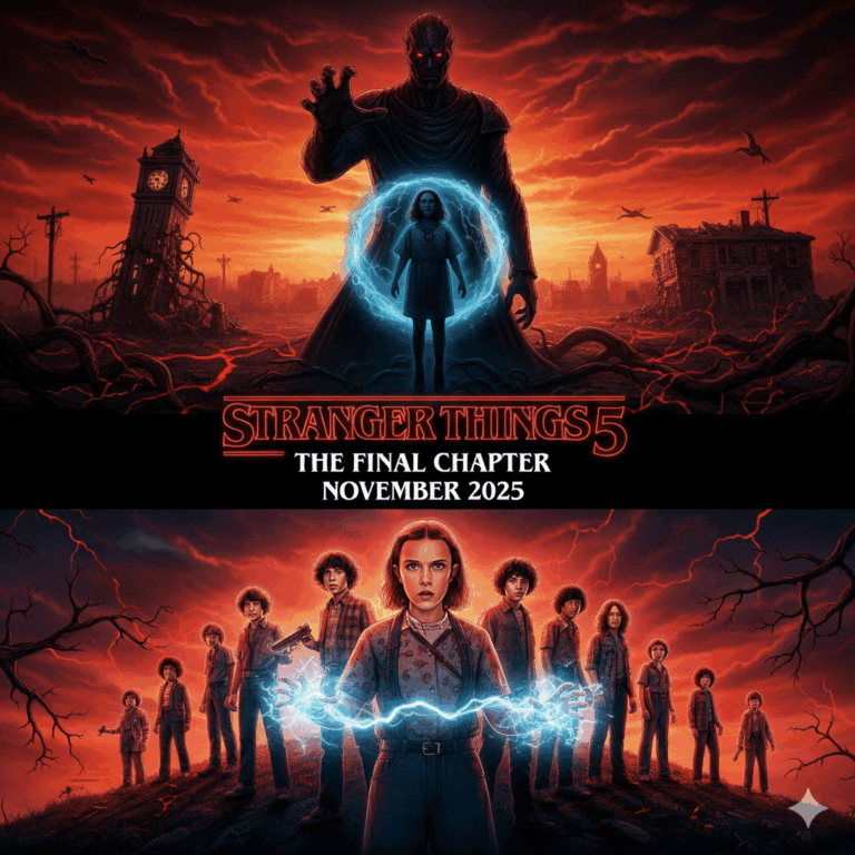 Póster de Stranger Things 5 con Vecna, Eleven y el elenco, fecha de estreno Noviembre 2025