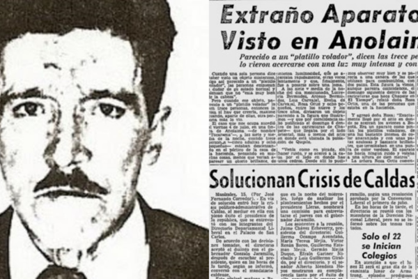 Arcesio Bermudez - Fotografia y noticia de desaparicion en los periodicos locales de la epoca