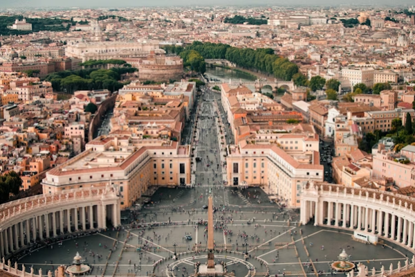 Ciudad del Vaticano Fotografia y vista area de la ciudad de roma.