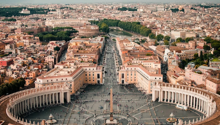 Ciudad del Vaticano Fotografia y vista area de la ciudad de roma.